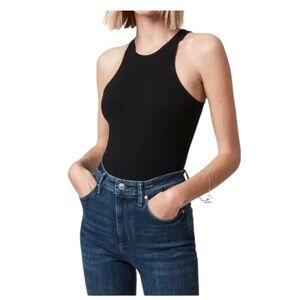 ALLSaints Jamie Bodysuit High Neck Ribbed Sleeveless